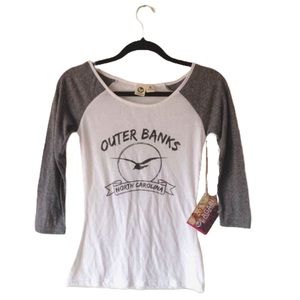 NWT OBX baseball tee 🏖 | size small